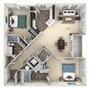 Ellicott Kensington Place 2 bedrooms 2 baths furnished floor plan apartment in Woodbridge VA Ellicott Kensington Place 2 bedrooms 2 baths furnished floor plan apartment in Woodbridge VA at Kensington Place, Woodbridge